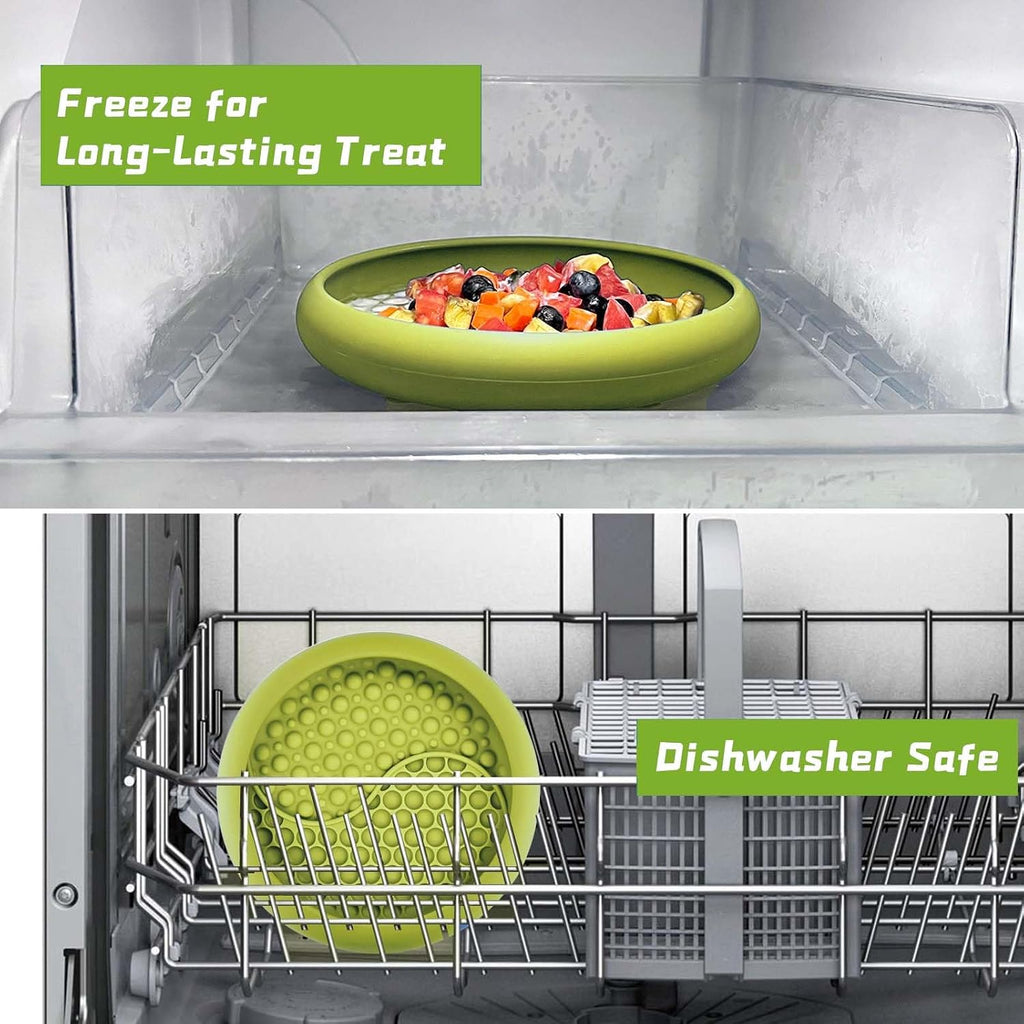 Dog Lick Bowl, Non-Slip Lick Mat Slow Feeder for Dogs & Cats