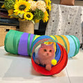 Cat Tunnel Tube Toy 3-Way Collapsible (Rianbow T)