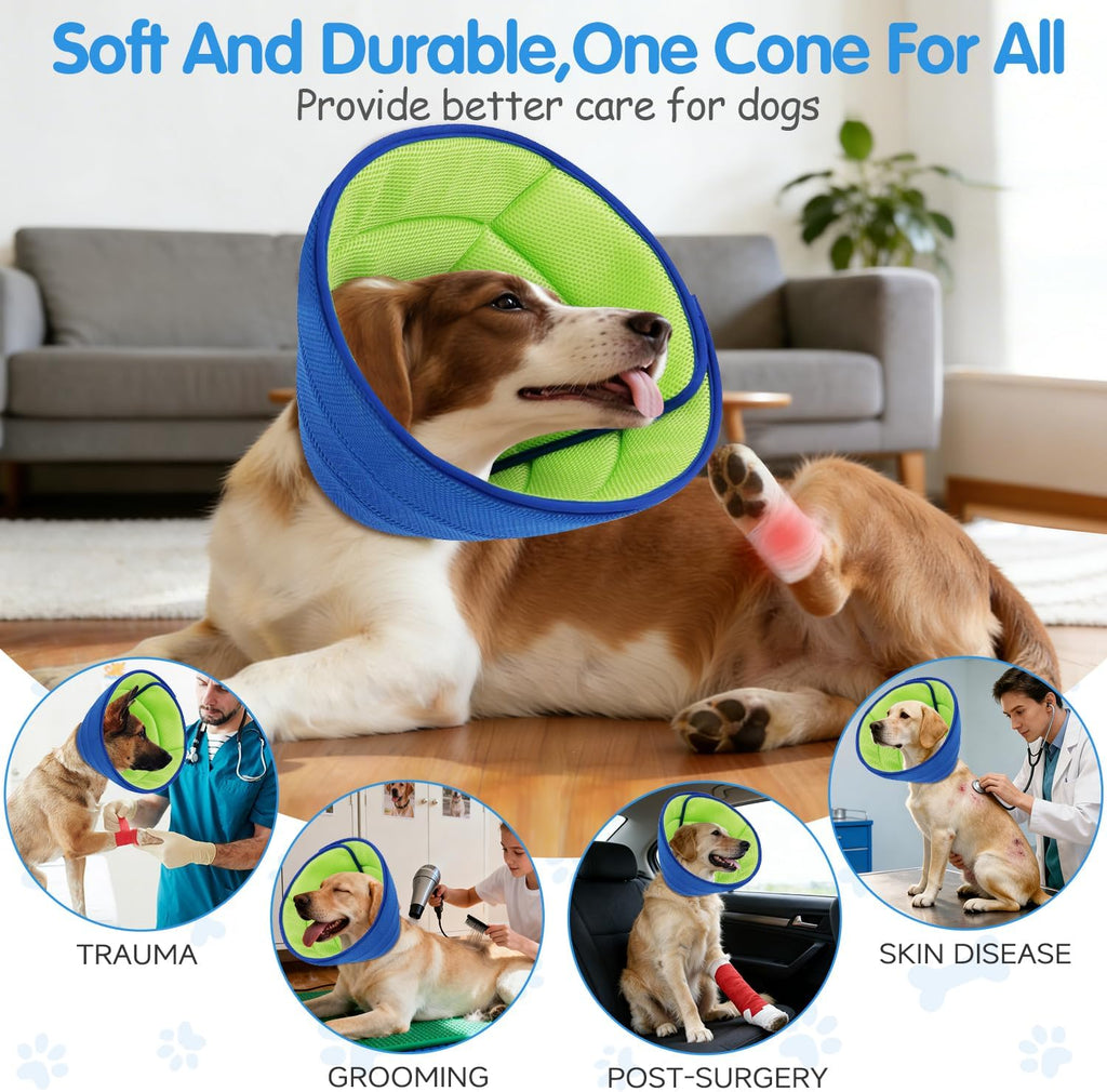 Upgraded Soft Dog Cone Collar for Large Medium Dogs to Stop Licking