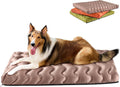 Washable Dog Bed, Cooling Dog Crate Bed Mat with Memory Foam, Water-Resistant Outdoor Dog Bed for Large Medium Small Dogs