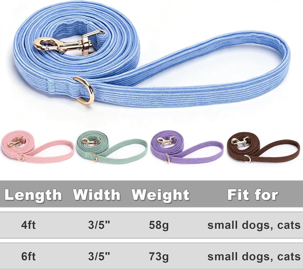 Cotton Dog Leash for Small Dogs- 4ft 6ft Puppy Walking Training Lead