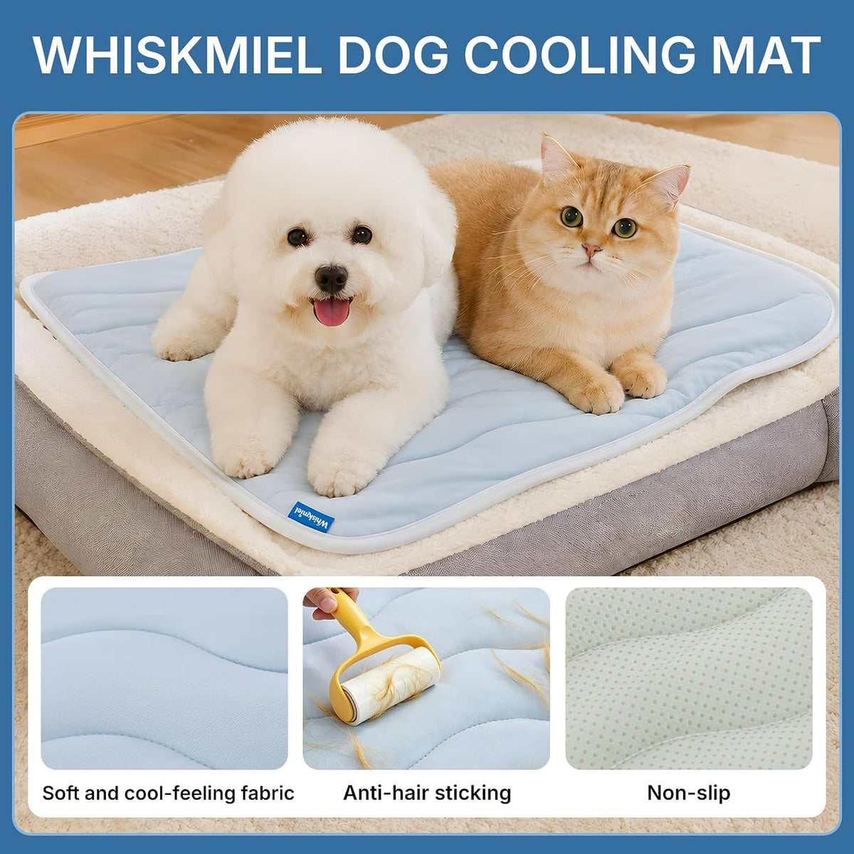 Dog Cooling Mat, Large & Medium Dogs, Self-Cooling Pad, Q-Max>0.4