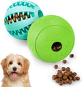 HIPPIH Dog Puzzle Toy 2 Pack, Interactive Dog Toys for Treat Dispensing | Durable Puppy Enrichment Toys, Dog Treat Ball for Teething, Slow Feeder, IQ Training, Blue-2.75'', Green-3.14