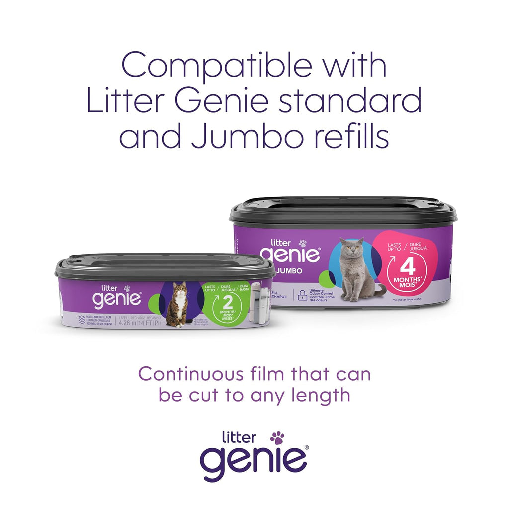 Litter Genie Style Cat Litter Pail with 18 ft Refill that Lasts 2.5 Months