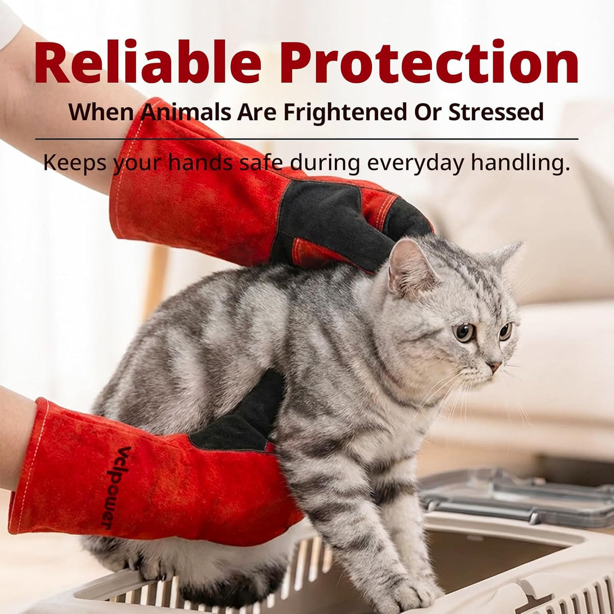 vclpower Animal handling Gloves,Bite Proof for Women & Small Hands 16