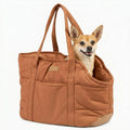 Plush Dog Purse Carrier for Small Dogs, Soft Tote, Brown