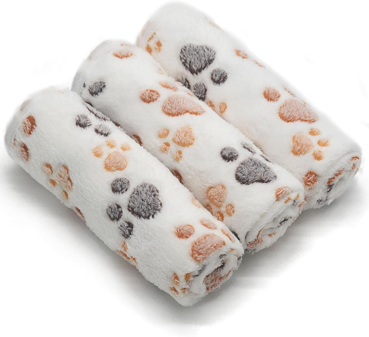 SORKUT 1 Pack 3 Puppy Blanket, White Paw Pet Blanket for Dogs Cat, 40"x30"