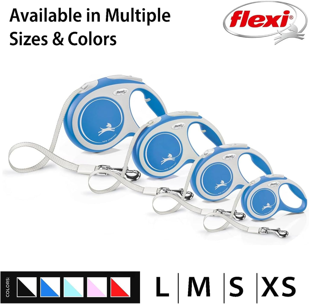 FLEXI® Comfort Tape Retractable Dog Leash, Medium, 16 ft - Blue