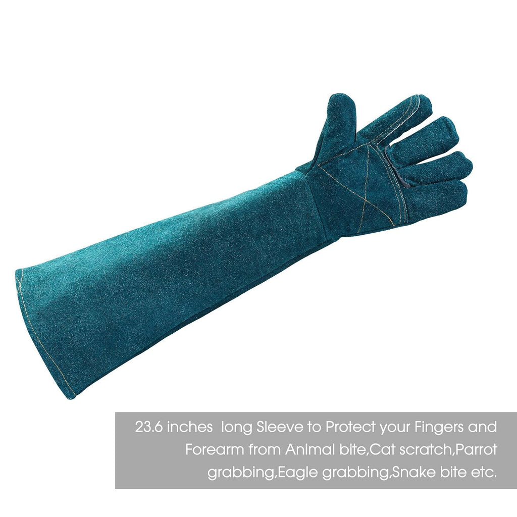 AOWPFVV Animal Handling Gloves Bite Proof for Dogs,Cats, 23.6in Large
