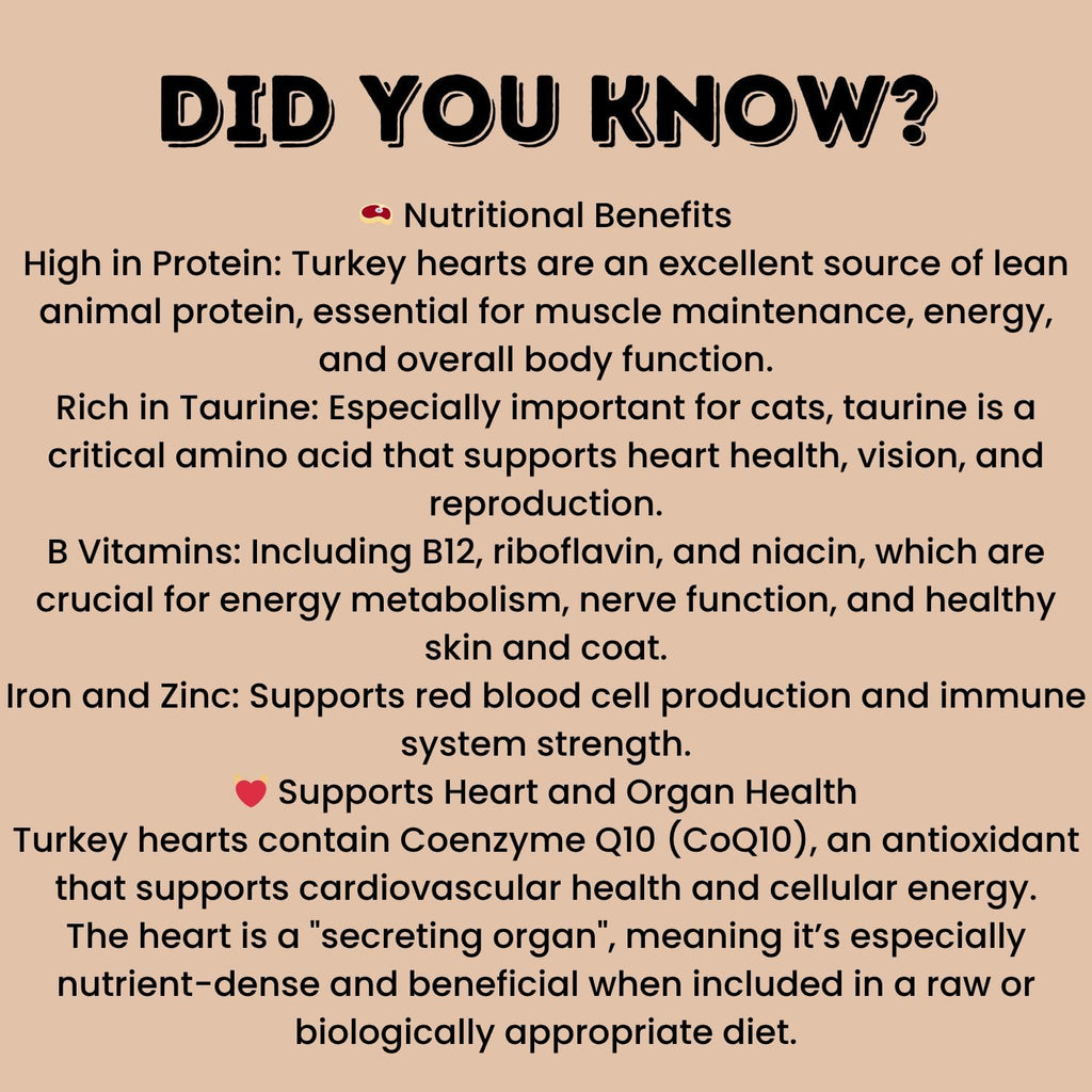 hotspot pets Freeze Dried Turkey Hearts Treats for Cats & Dogs - Made in USA, 1lb Big Bag, Single Ingredient All Natural Grain-Free Turkey Heart - Great for Training, as a Topper or Snack