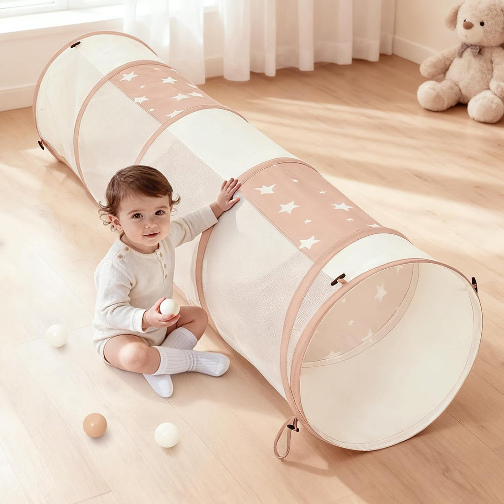 Sumbababy Tunnel Toys for Toddlers: Activity Tunnels for Young Children - Crawl Tunnels for Toddlers and Babies - Pop up Dog Tunnel