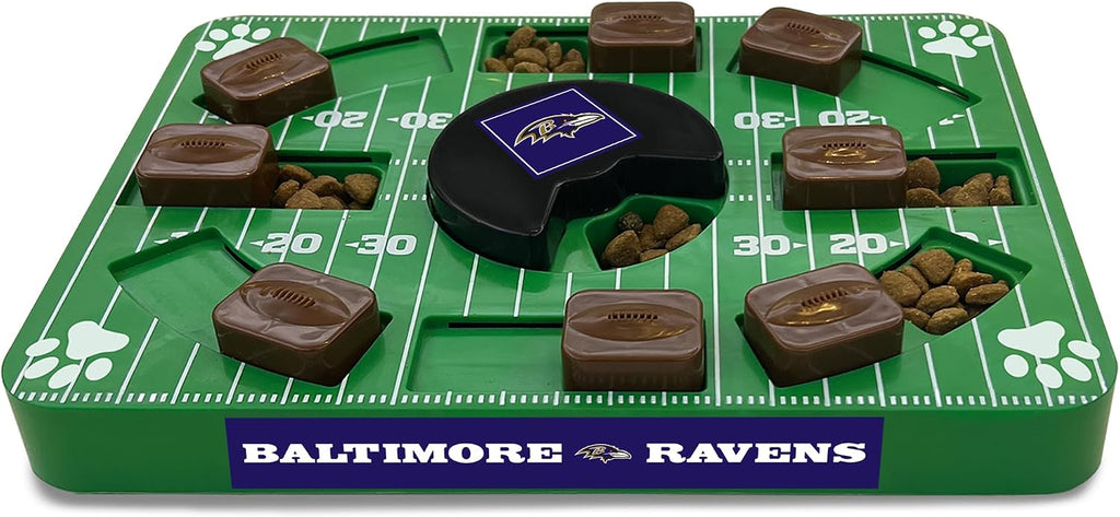 Pets First NFL Baltimore Ravens Puzzle Toy for Dogs, Slow Feeder Board for Pets, Interactive Doggie Treat Toy