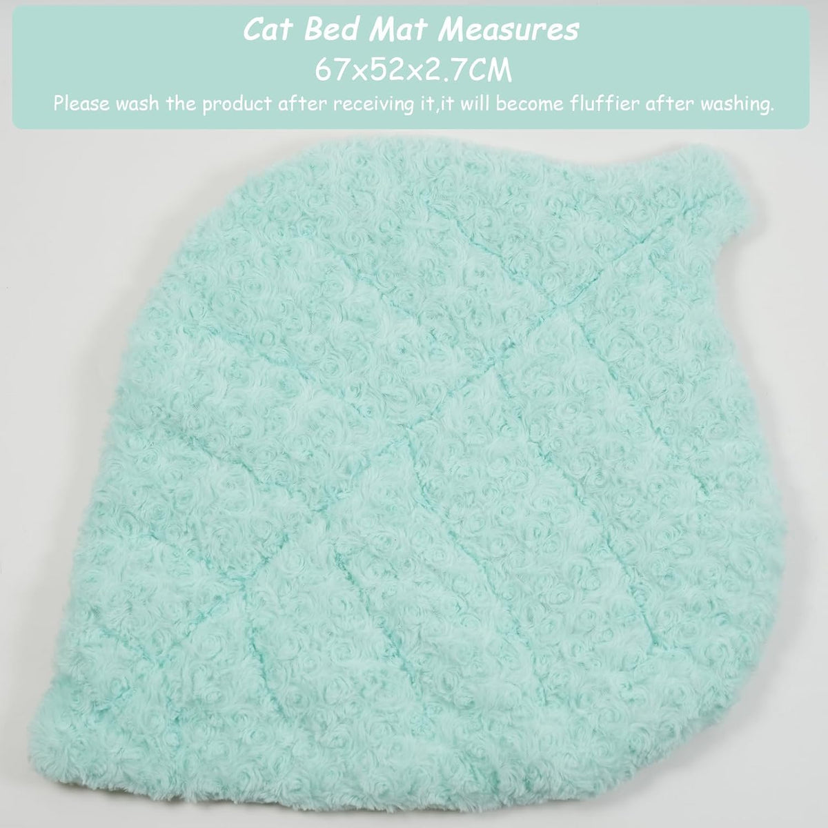 Cat Leaf Mat Cat Warm Bed Mat Comfortable Soft Fabric Breathable Cozy for All Seasons 26.5"x20.5" Ideal for Cats Small Pets