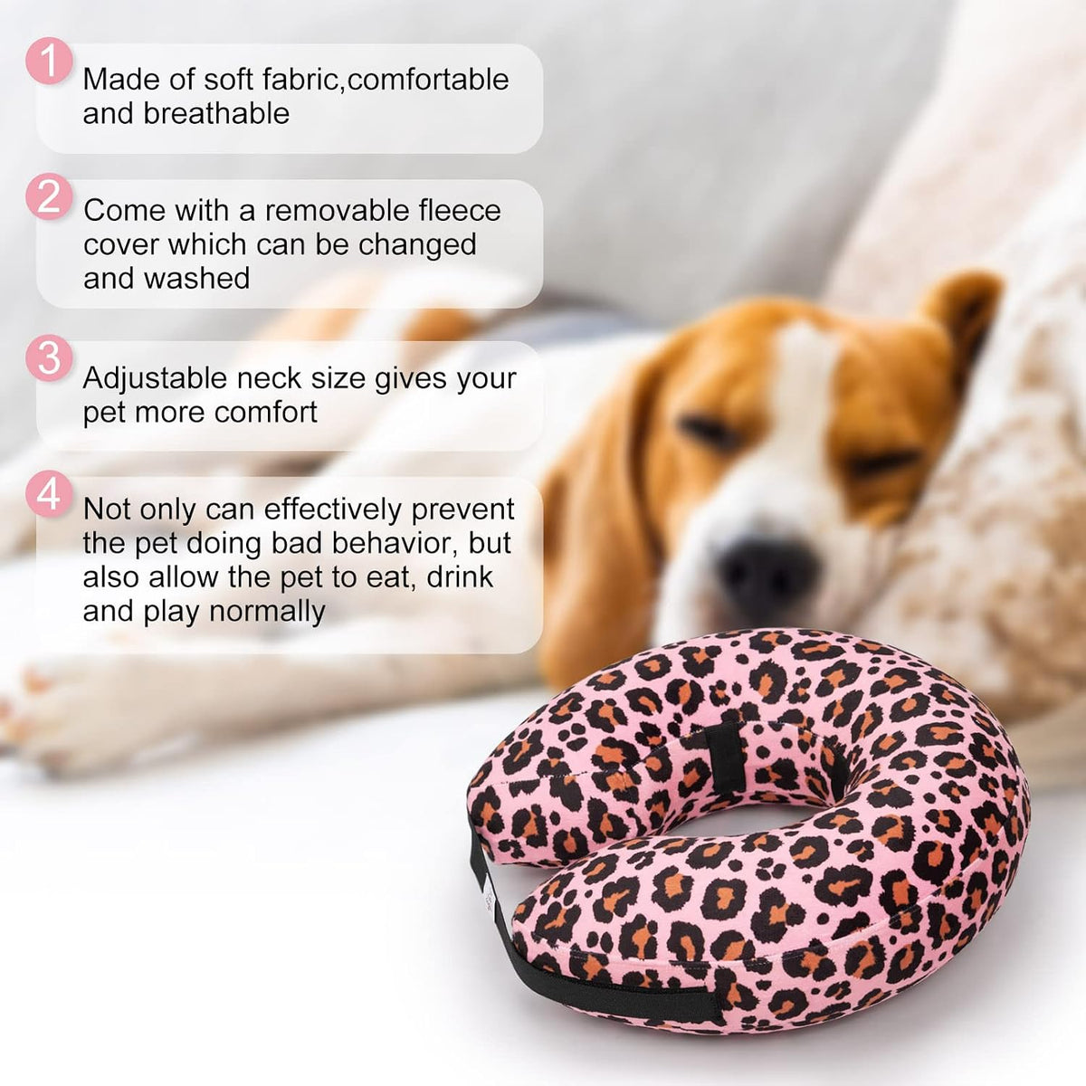 CuteBone Dog Recovery Cone for Small Medium Dogs & Cats