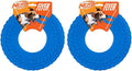 Nerf Dog Tire Flyer Outdoor Dog Toy, 10 Inch Flying Disc Dog Fetch Toy, Rubber Dog Toy for Medium Dogs and Large Dogs, Blue (Pack of 2)