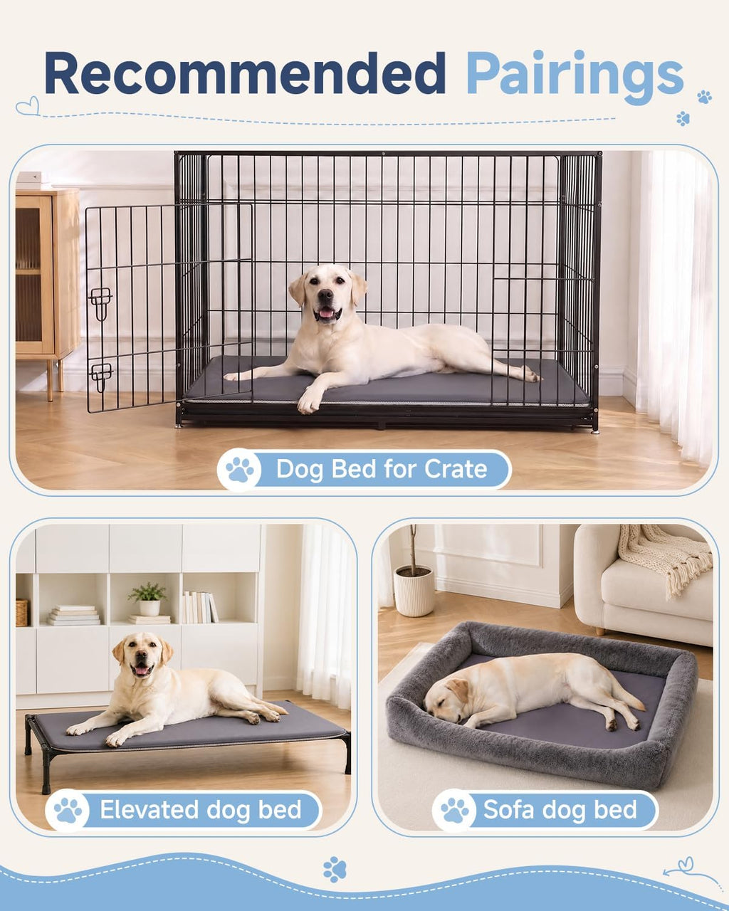 XL Large Dog Crate Pad Mat, Waterproof Wipeable Pad, 41x27, Graphite Grey
