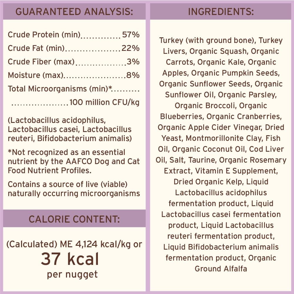 Primal Freeze Dried Raw Cat Food Nuggets, Turkey, 14 oz