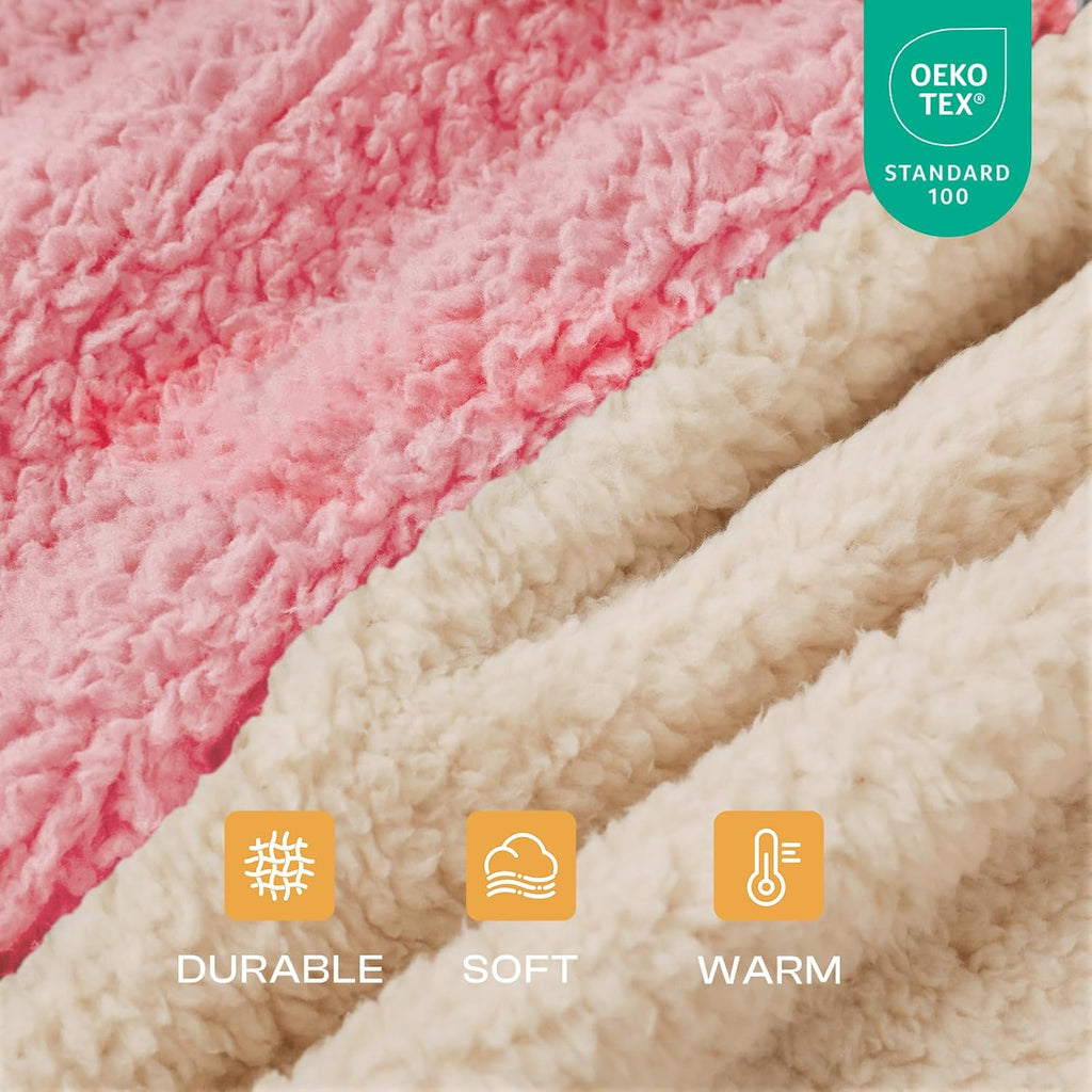 Luciphia Premium Fleece Pet Blanket for Small Medium Dogs Puppy Soft Sherpa Calming Cat Throw Blankets(Pink,30x20 inches)