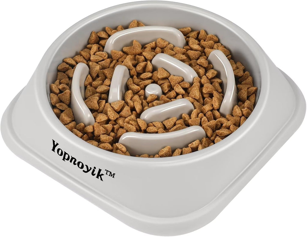 Slow Feeder Dog Bowls for Large Dogs | Non-Slip Base, Anti-Choking Design, Reduces Bloating & Overeating, Easy to Clean, 4 Cups