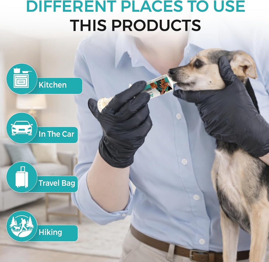 (60ml) Activated Charcoal for Dogs & Cats - Emergency Poisoning Aid Paste | Veterinary-Grade Digestive Aid for Toxin Binding, & Upset Stomach | Fast Acting Pet First Aid Kit