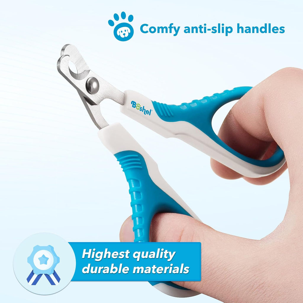 Cat Nail Clipper - Razor-Sharp & Angled Cat Clippers for Nails with Comfy Grip Handles. Lightweight & Safe Grooming Solution - Ideal for Smaller Pets 
