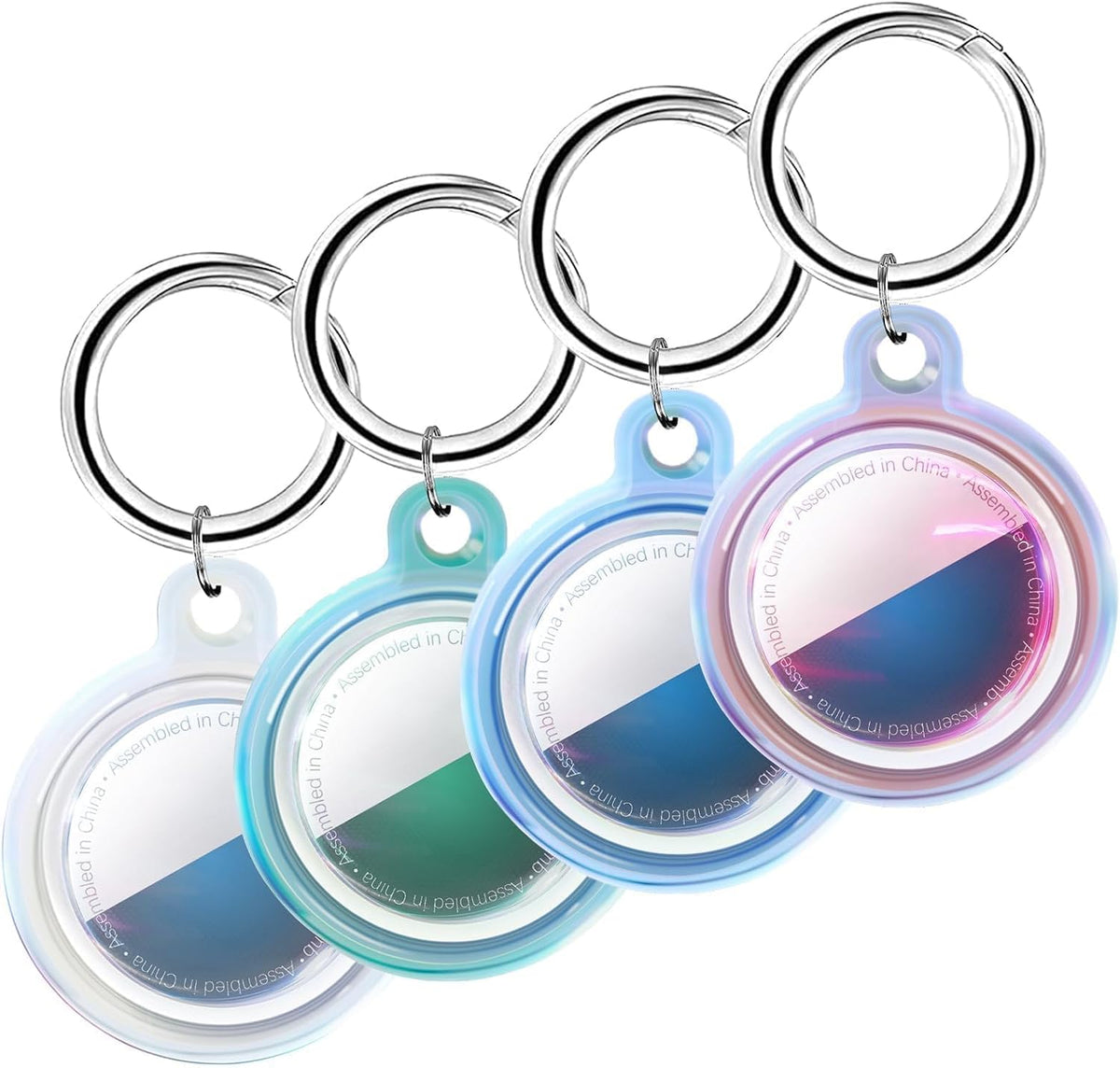 [4 Pack] IPX8 Waterproof Case for AirTag 2nd Gen (2026) & 1st Gen, Full Body Holder Keychain, Anti-Scratch Cover for Apple for Air Tags, Luggage, Pet Collar, Car Keys, Kids（Colorful Colors）