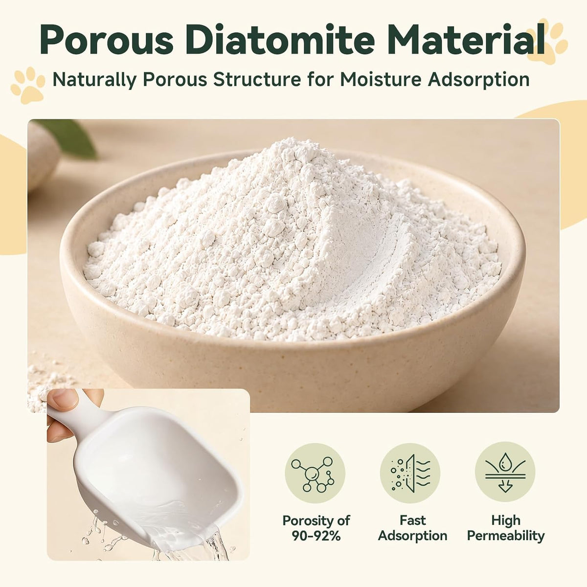 Diatom Drying Scoop 1 Cup for Pet Food