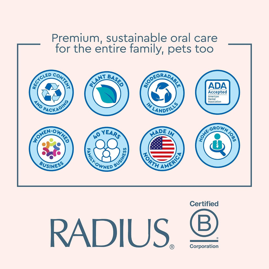 Radius OralPro+ Pet Dental and Gut Powder - Enzyme-Powered Dog and Cat Plaque and Tartar Remover - Natural Vanilla Daily Meal Topper for Fresher Breath & Digestive Balance - 3.5 Oz, Scoop Included