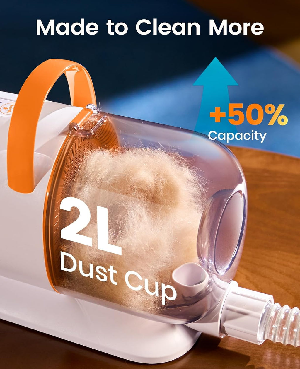 oneisall Dog Grooming Vacuum with Clippers & 15000Pa