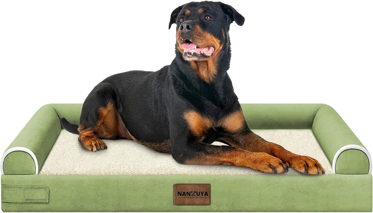 NANUYA Orthopedic Dog Bed for XX-Large Dogs, 44 x 34 Inch, Grass Green