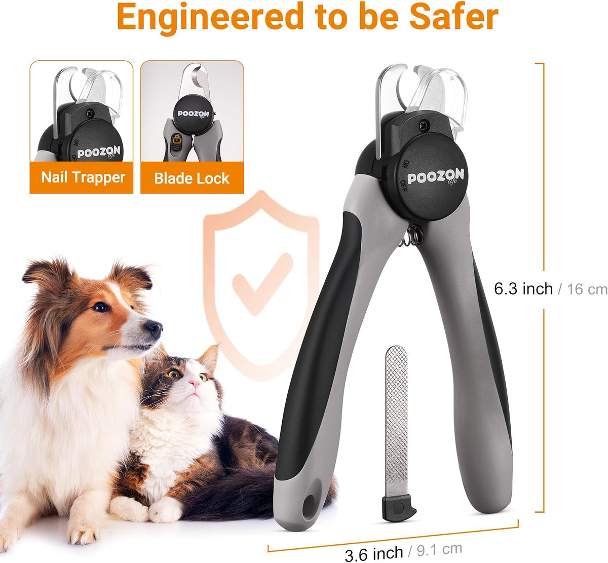 Dog Nail Clipper with Light, Illuminates Nail Clipper Kit or Bloodline for Safe, Easy Trimmers, Extra Sharp for Thick Nails, Quick Sensor, Avoid Over Cutting Toenail, for Cats & Dogs