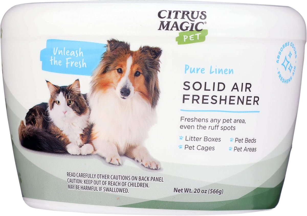 Citrus Magic Pet Solid Air Fresheners, Pure Linen, 20 Ounce, 2 Pack