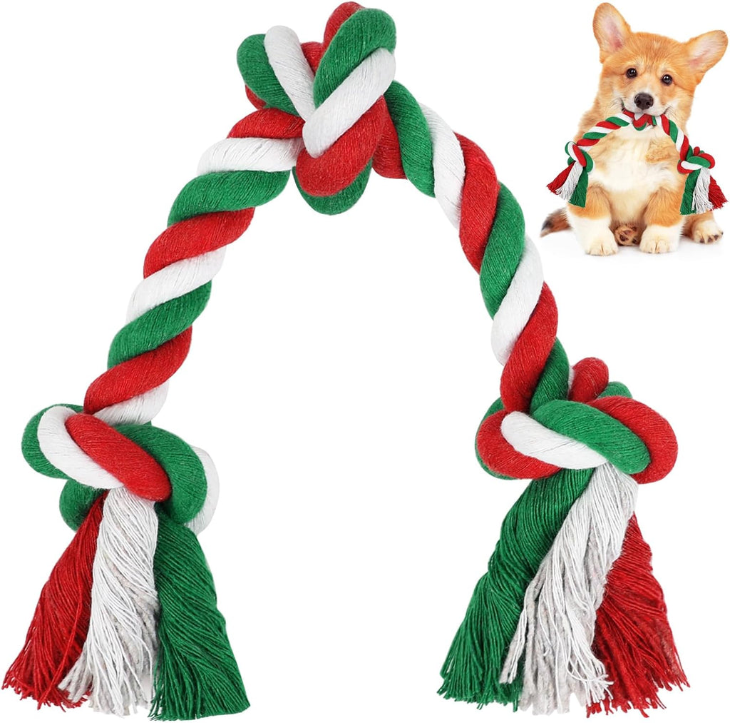 SZEE Christmas Dog Rope Toy, Rope Toys for Small-Breed Dogs