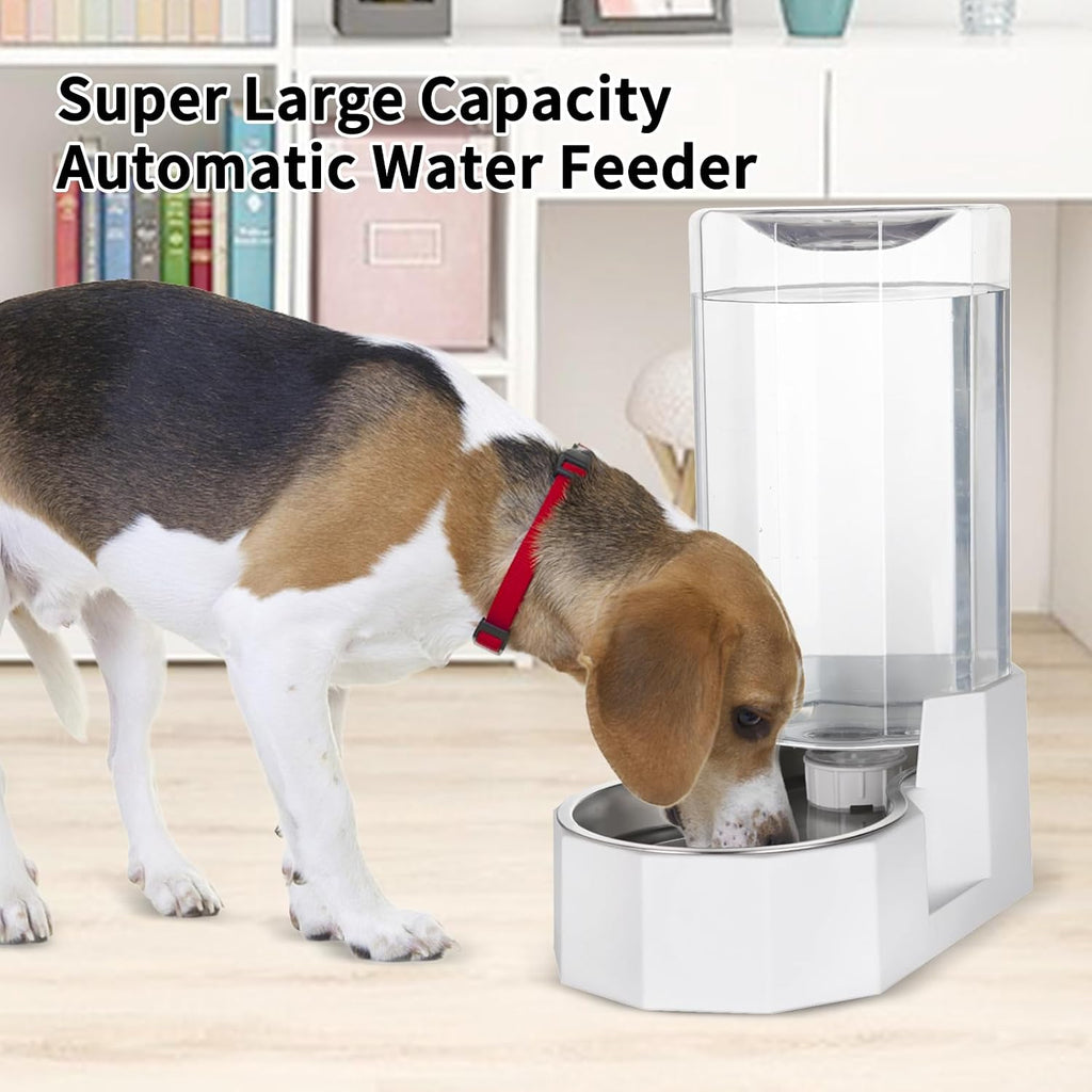 Sfozstra 8L Gravity Dog Water Dispenser:Stainless Steel Bowl
