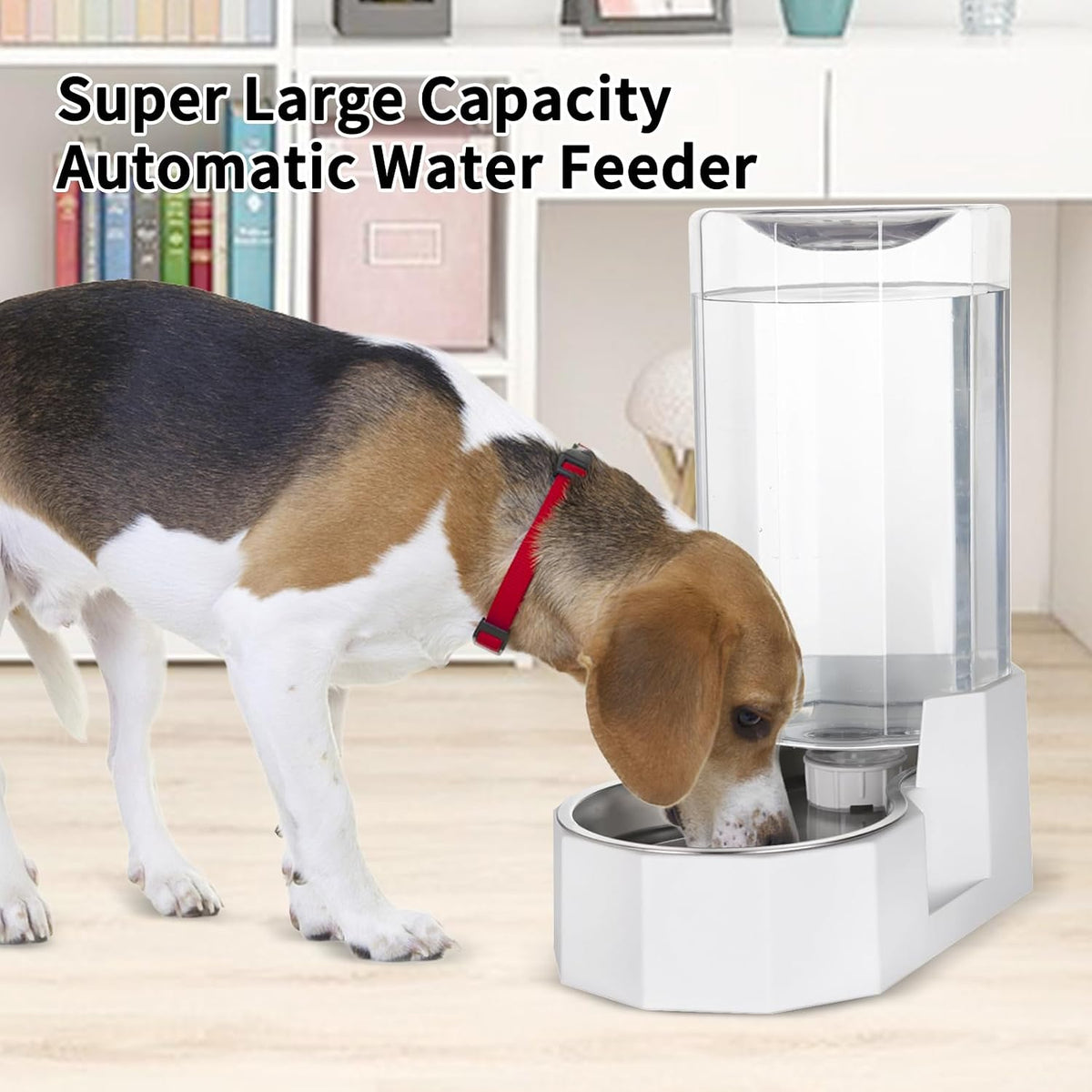 Sfozstra 8L Gravity Dog Water Dispenser:Stainless Steel Bowl