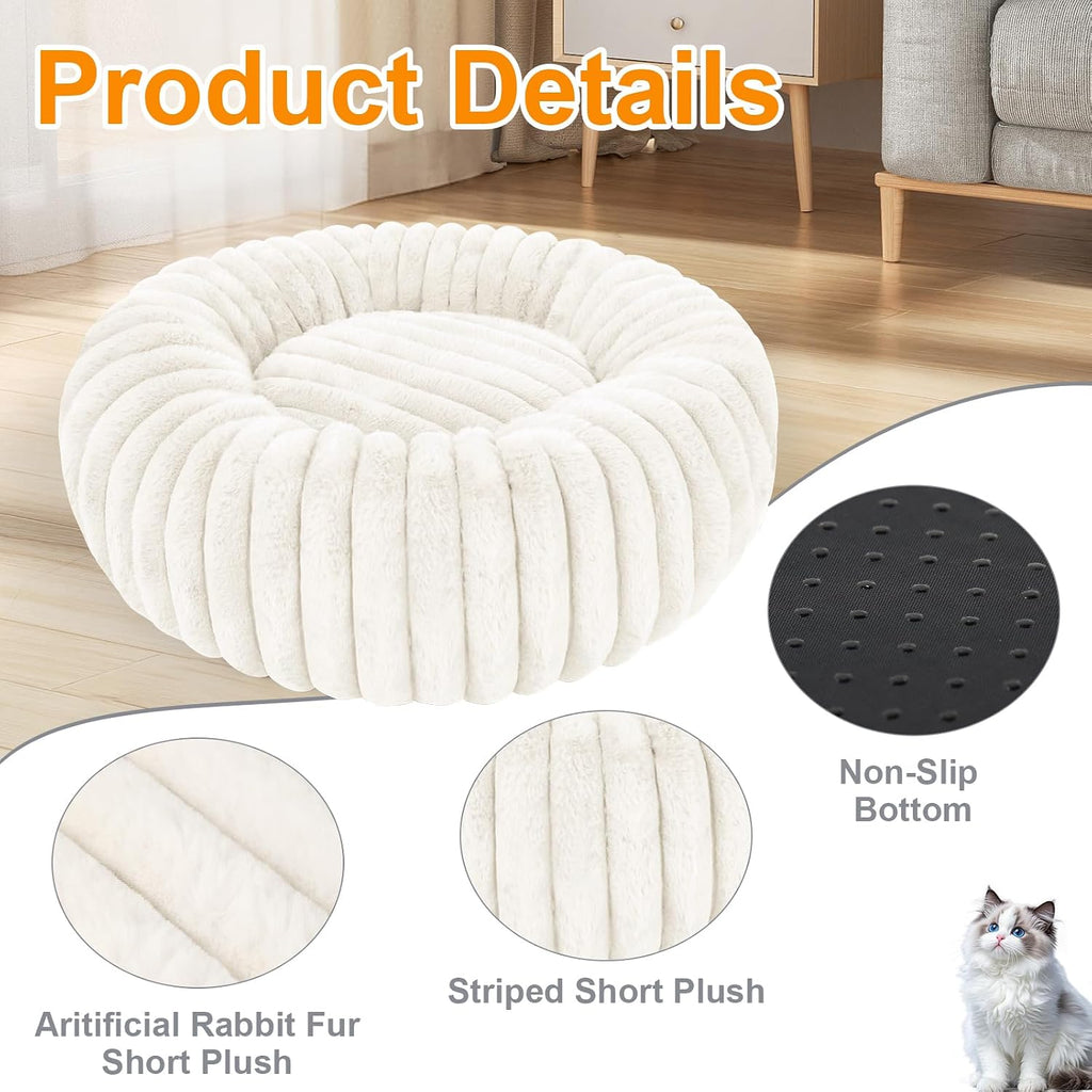 Washable Extra Large Dog Bed,Puppy Kitten Beds for Small Dogs(White,XXL)