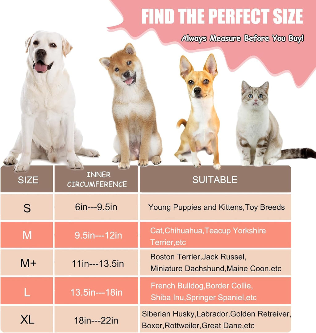 Dog Cone Collar Inflatable Donut for Large Medium Small Dogs, Soft Waterproof Dog Cone Alternative After Surgery Prevents Licking Wounds Easy Clean (Pink, XL (Neck 18"-23"))