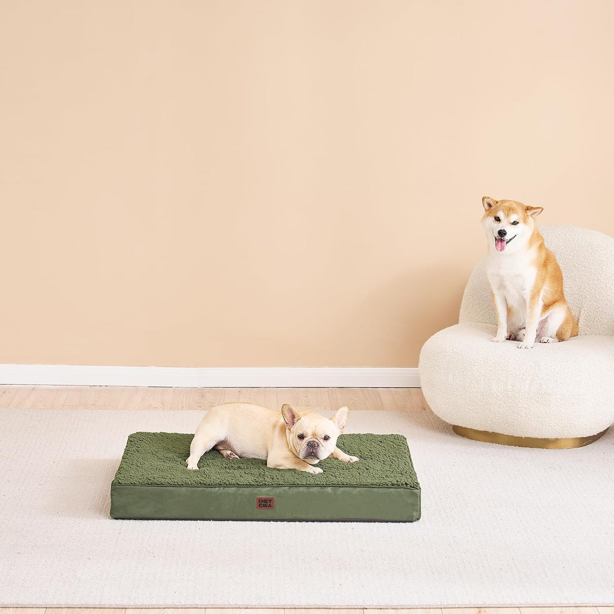 EHEYCIGA Orthopedic Dog Bed Large with Removable Washable Cover, 36x27