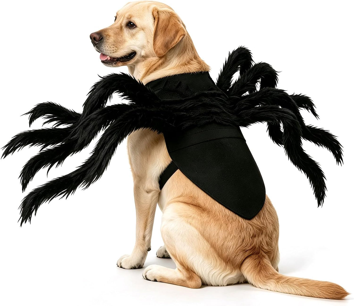 Halloween Spider Costume for Dog, Halloween Pet Costume Halloween Decorations, Spider Decor Halloween Party Supply, Spider Cosplay Costumes with Adjustable Velcro for Small Medium Dogs and Cats