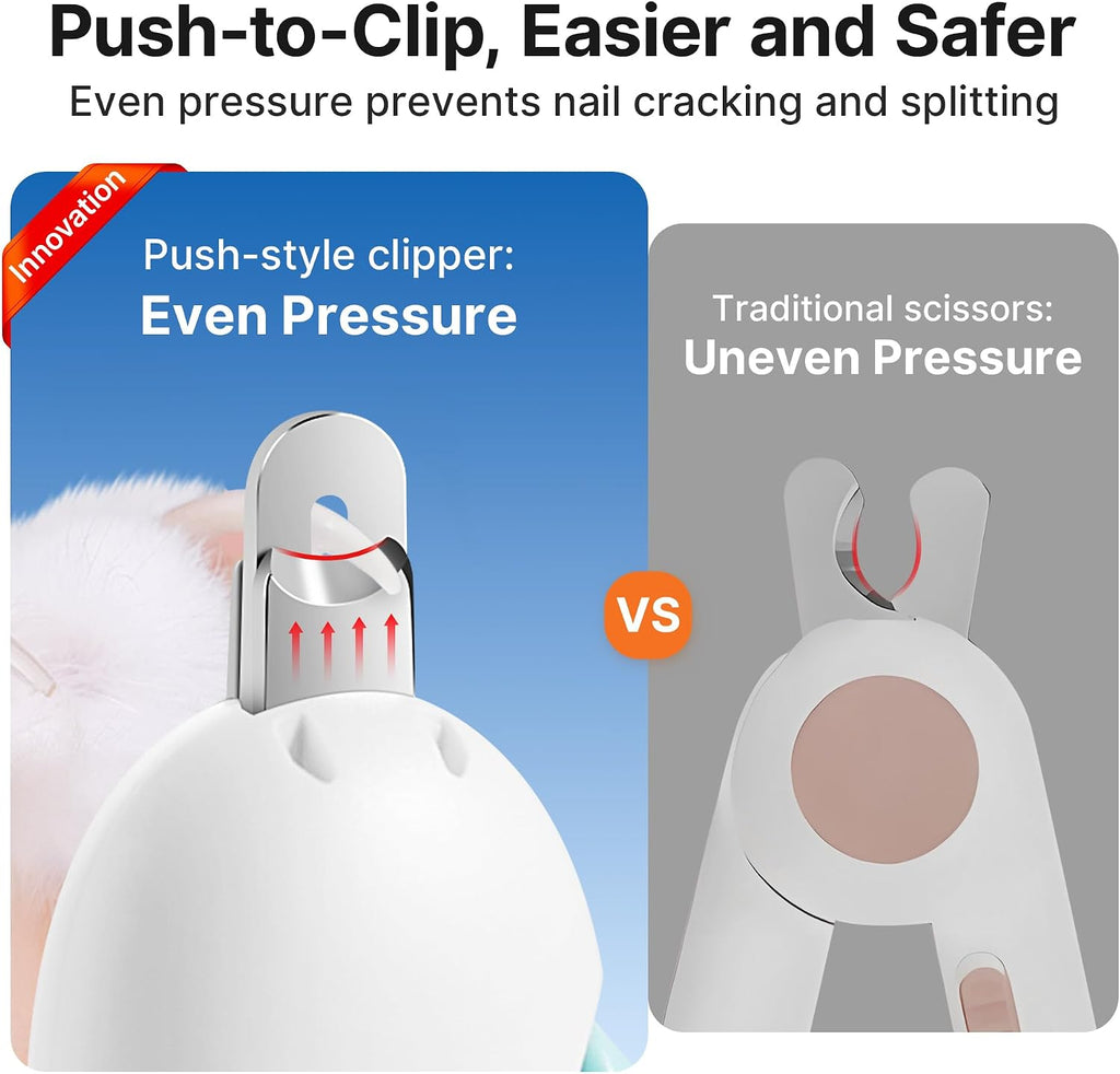Potaroma Cat Nail Clipper, Adjustable Trimming Hole with Hidden Nail File