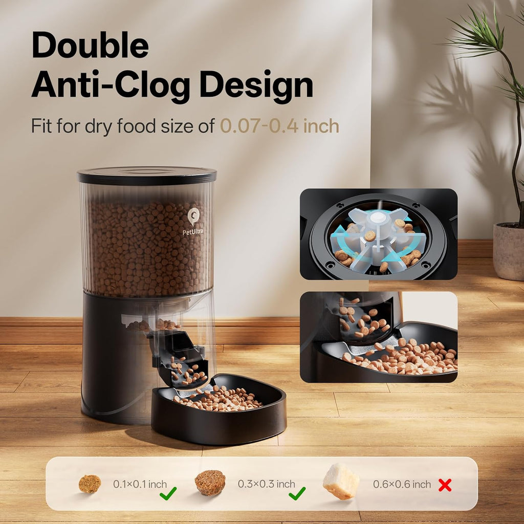 PETULTRA Automatic Cat Feeder 5Ghz WiFi APP Control Cat Food Dispenser