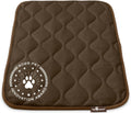 Paw Inspired Washable Padded Crate Mats for Dogs, Dark Brown, 29x18 Inch