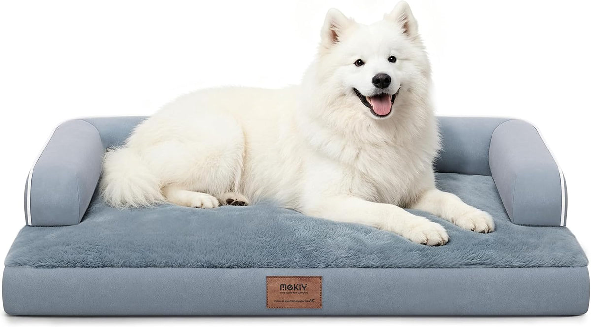MEKIY Orthopedic XL Dog Bed with Bolster for Extra Large Size Dogs