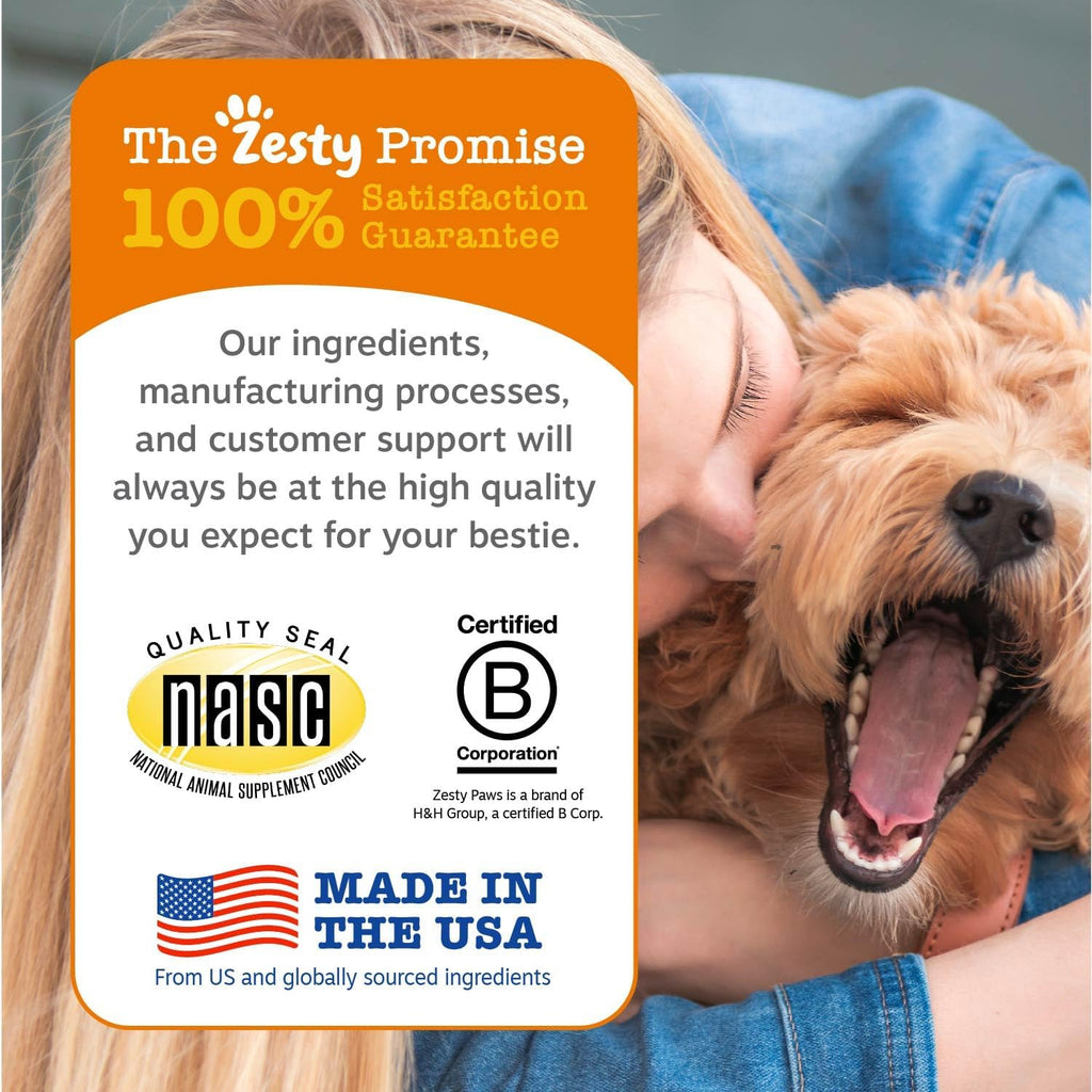 Zesty Paws Puppy Probiotics Bites - Gut Health for Dogs, Pumpkin, 90 Ct