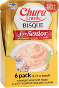 INABA Churu Entree Bisque Senior Wet Cat Food, Chicken Tuna, 6ct