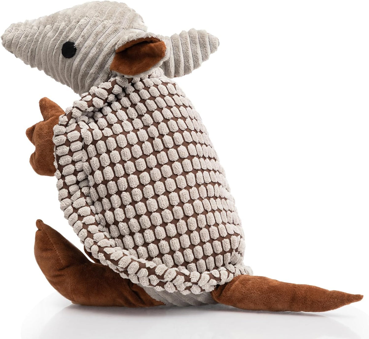Hollypet Plush Dog Squeaky Toy Stuffed Armadillo Animal Pet Puppy Chew Toys with Clean Teeth for Small Medium Large All Breed Sizes Dogs, Gray, 10 in | plush stuffed large dog squeak animal toy with unique grunt squeaker textured fabric for teeth clean...