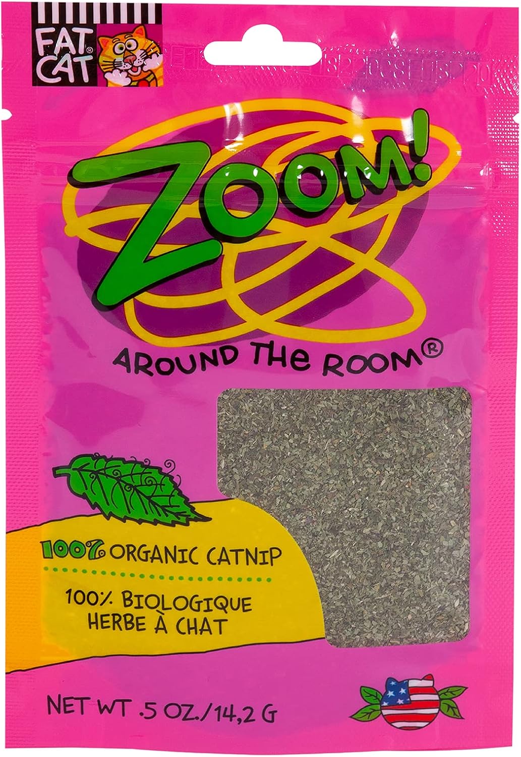 Petmate Hoots Premium Organic Catnip for Cats, 0.5 oz Pouch | Grown and Harvested in the USA