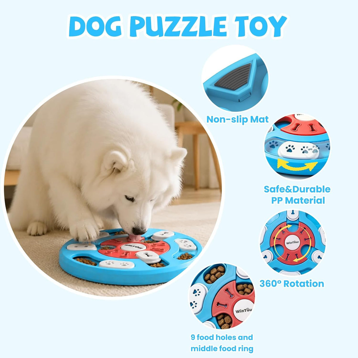 WinTour Dog Puzzle Toy,Interactive Dog Toys & Dog Puzzles for smart Dogs