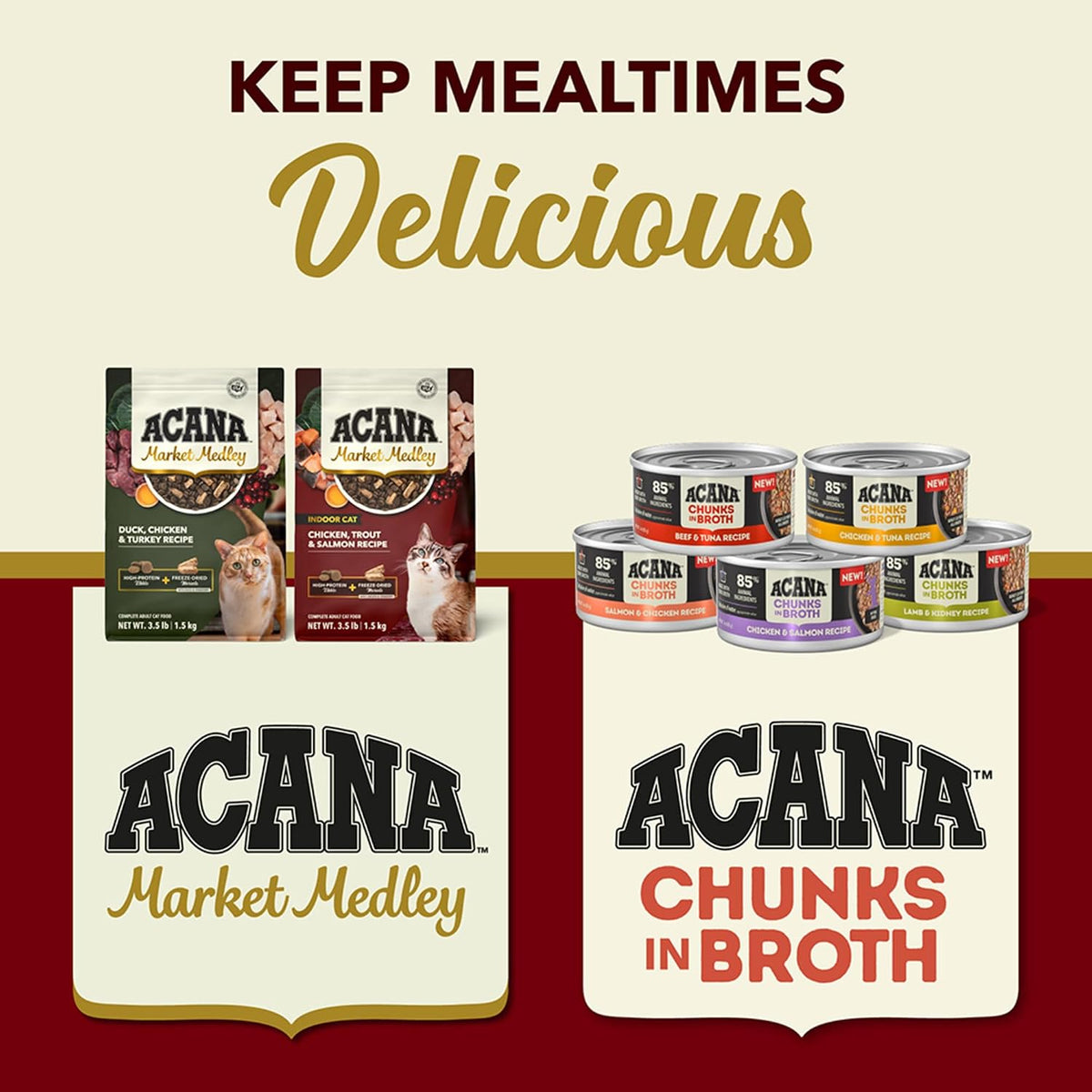ACANA Market Medley Indoor Cat Adult Cat Food Chicken & Trout 9lb Bag