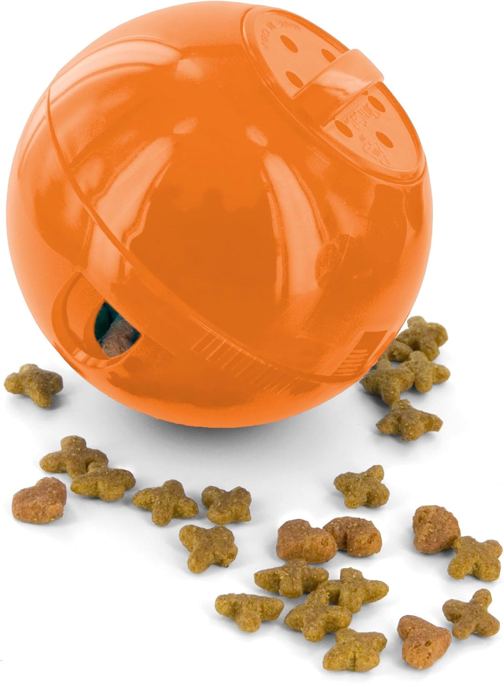 PetSafe Slimcat Feeder Ball - Interactive Game for Your Cat - Fill with Food and Treats - Orange (Pack of 6)